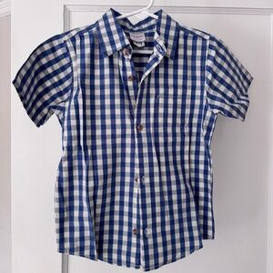 Hanna Andersson Poplin Gingham Collared Shirt - size 4